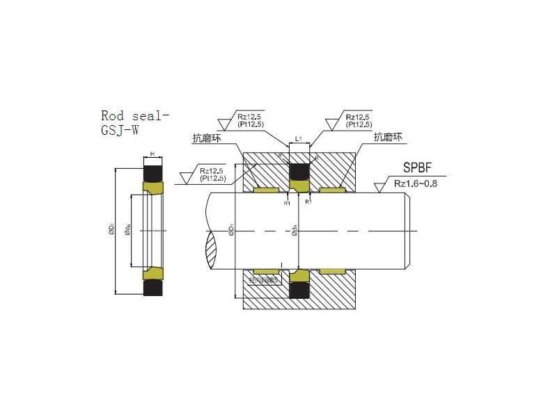 GSJ-W rod compact seal 