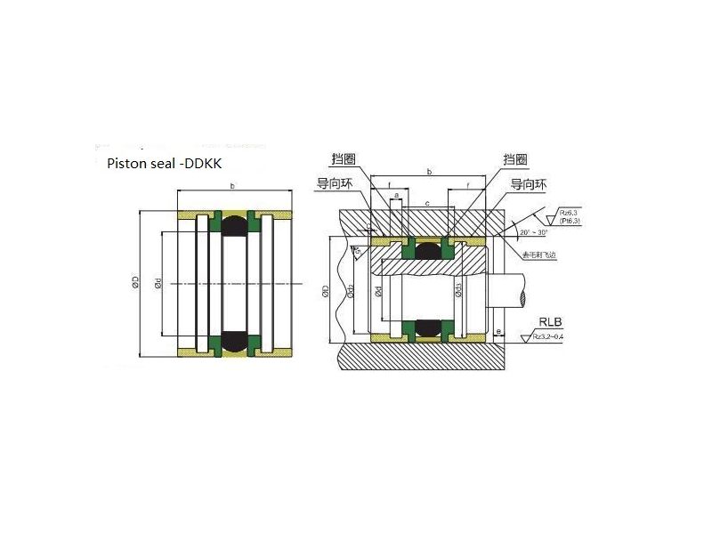 DDKK Piston compact seal 