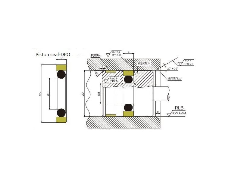 DPO Piston compact seal 