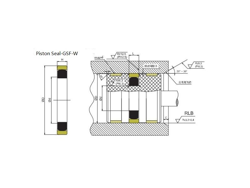 GSF-W Piston seal 