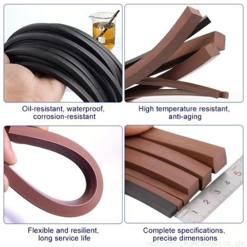 FKM Rubber  Square sealing strip 